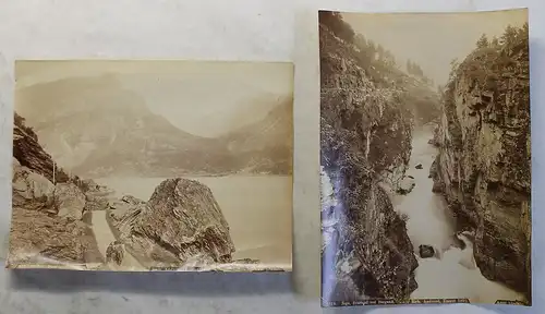 2 Orig Fotografien Axel Lindahl Svartejel ved Borgund Skodshorn Norwegen 1892 xz
