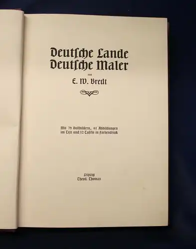 Bredt Deutsche Lande Deutsche Maler 1909 Kunst Malerei Literatur Bilder js