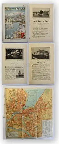 Acht Tage in Genf 1908 Ortskunde Geographie Geografie Landeskunde Schweiz xy