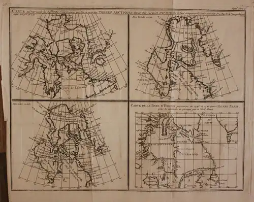 Orig. Kupferstichkarte Vaugondy "Carte qui represente les differentes" 1747 sf