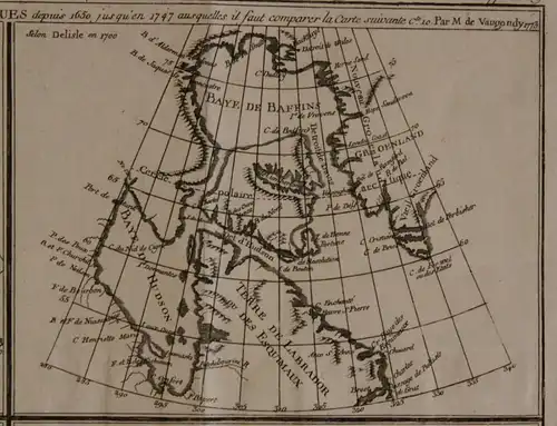 Orig. Kupferstichkarte Vaugondy "Carte qui represente les differentes" 1747 sf