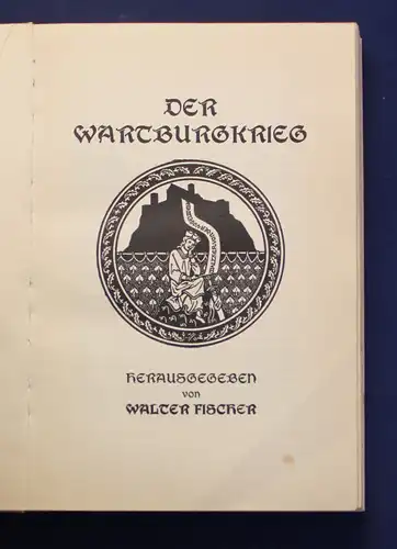 Wartburg Jahrbuch 1934 Original Pergament  Zwölftes Heft  Jahresbericht js