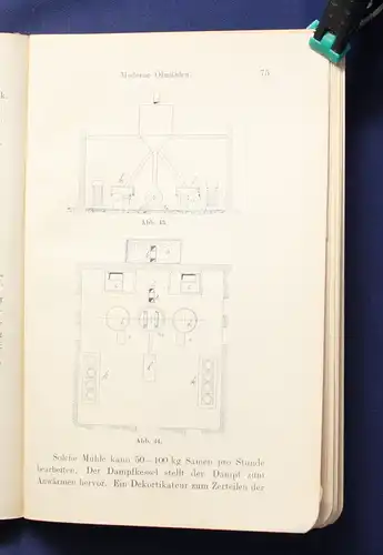 Haase Bibliothek der gesamten Technik  Ölmüllerei 1909 Berufe Gewerbe Berufe js