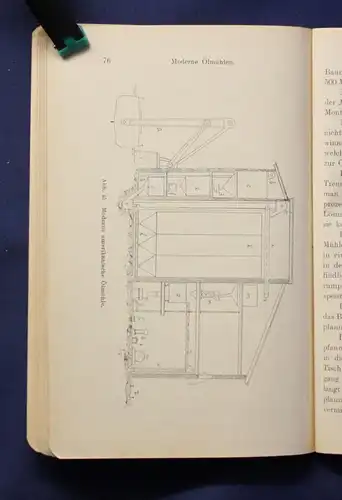 Haase Bibliothek der gesamten Technik  Ölmüllerei 1909 Berufe Gewerbe Berufe js