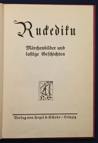 Ruckediku Märchenbilder & lustige Geschichten um 1920 selten Kinderliteratur sf