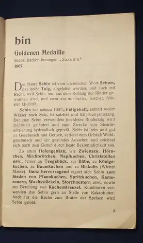 Petzold & Schliephacke Goldene Medaille auf Sebin 1907 Sebinrezepte   js