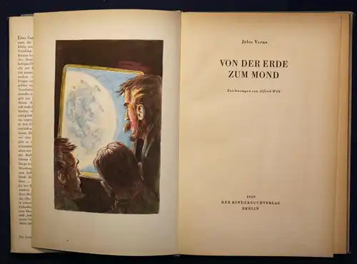 Jules Verne Von der Erde zum Mond 1959 Kinderliteratur Erzählungen sf