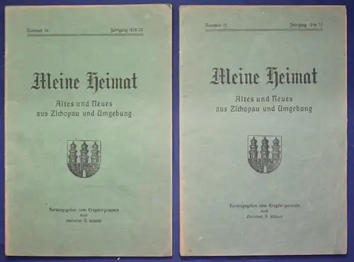 2x Meine Heimat Altes & Neues aus Zschopau & Umgebung Nr.13,14 1919/20 sf