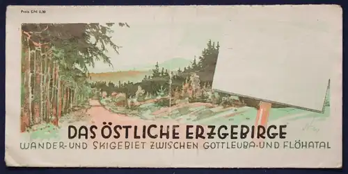 Original Prospekt Das östliche Erzgebirge 1959 Ortskunde Geschichte Reise sf