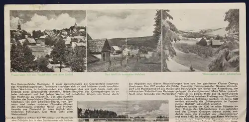 Original Prospekt Das östliche Erzgebirge 1959 Ortskunde Geschichte Reise sf