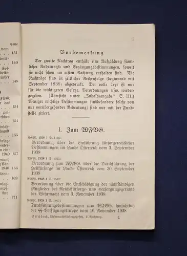 Grunter Wehrmachtsfürsorge und =Versorgungsgesetz 1940 Kriegerwitwe Krieg js