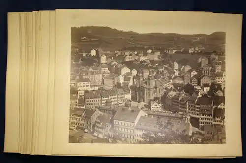 Konvolut aus 21 original Fotografien von Karlsbad (Karlovy Vary) um 1880 sf