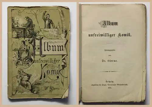 Sterne Album unfreiwilliger Komik 1875 Humor Schreibfehler Situationskomik xz