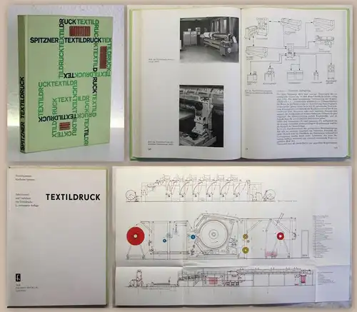Spitzner Textildruck Arbeitsmittel und Verfahren 1980 Textilindustrie Technik xy