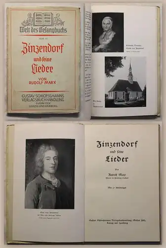 Marr Zinsendorf und seine Lieder 1936 Leben Werk Biografie Herrnhut Kirche xy