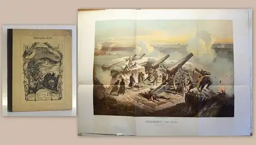 Zimmermann Subskriptions-Liste 1870/71 Werbemappe mit Lithografie Hochdanz xz