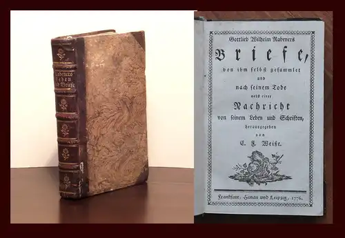 Weiße Gottlieb Wilhelm Rabeners Briefe 1776 Sammlung Korrespondenz rara top