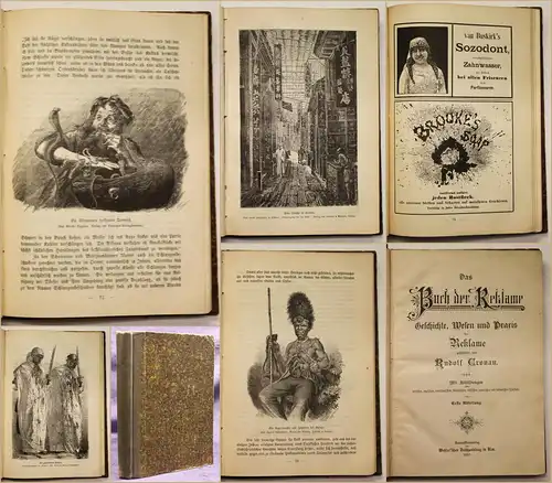 Cronau Das Buch der Reklame 4 Teile in 1 1887 Geschichte Praxis Wesen sf
