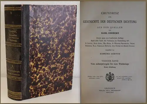 Goedeke Grundriss zur Geschichte der Deutschen Dichtung 4. Bd 1891 Literatur xz