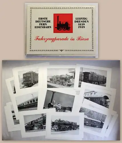 Erste Deutsche Fern-Eisenbahn Fahrzeugparade in Riesa 1989 mit 45 Bilder xz