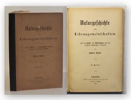 Naturgeschichte nach Lebensgemeinschaften 3. Heft 1901 Wissen Jahreszeiten xy