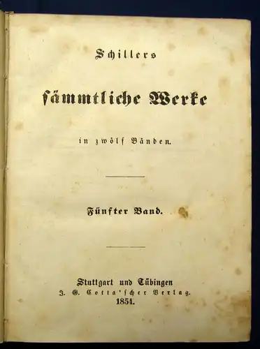 Schillers sämmtl. Werke in 16 Bde. 12 Bde.+ 4 Suppl. Bde. 1853-1858 Klassiker js