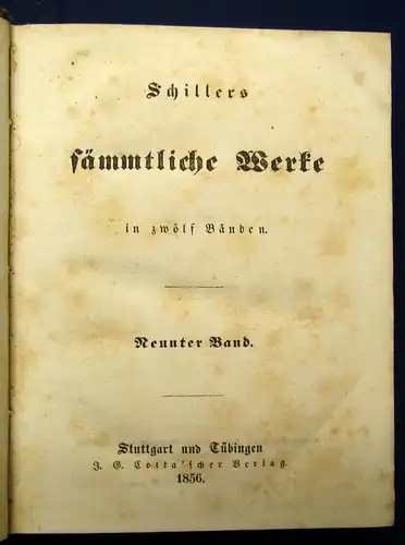 Schillers sämmtl. Werke in 16 Bde. 12 Bde.+ 4 Suppl. Bde. 1853-1858 Klassiker js