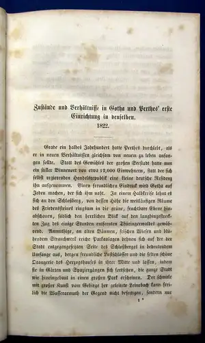 Perthes, Friedrich Perthes Leben 1861 in 3 Bänden 1 gest. Porträt von Perthes js