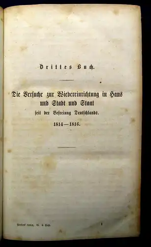 Perthes, Friedrich Perthes Leben 1861 in 3 Bänden 1 gest. Porträt von Perthes js
