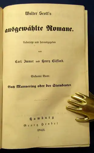 Scott, Walter Guy Mannering oder der Sterndeuter 7. Bd. 1841 Erzählungen js