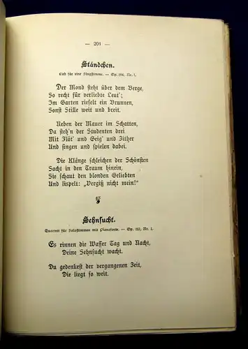 Ophüls Brahms- Texte Vollständige Sammlung der musikalischen Dichtung 1898 js