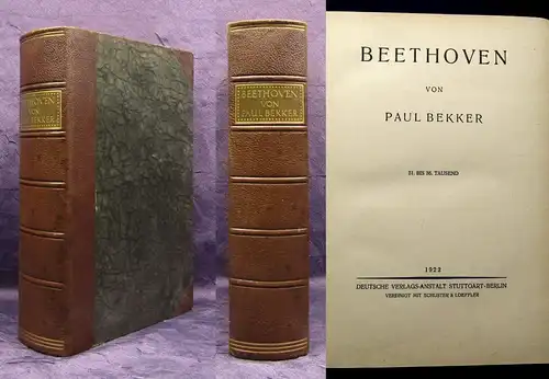 Bekker Beethoven 1922 Musik Sinfonie Kultur Werke Geschichte Symphonie js