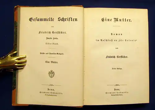 Gerstäcker Gesammelte Schriften Bd. 23 Eine Mutter um 1870 Belletristik mb