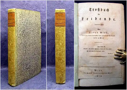 Glatz Trostbuch für Leidende 1814 Belletristik Literatur Lyrik mb