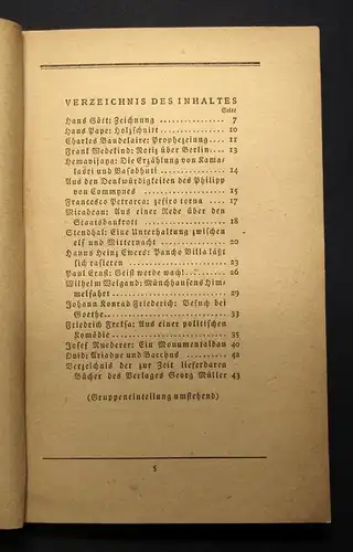 Bücher aus dem Verlage Georg Müller 1920-1921 Verzeichnis Lieferanten js