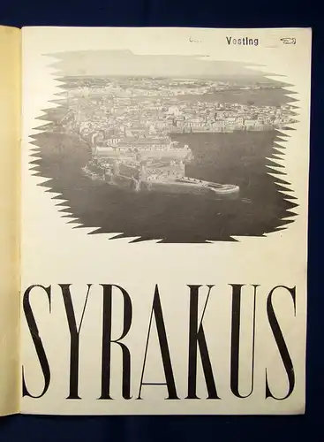 3 Broschuren Syrakus( Italien) 30 er Jahre Guide Ortskunde js