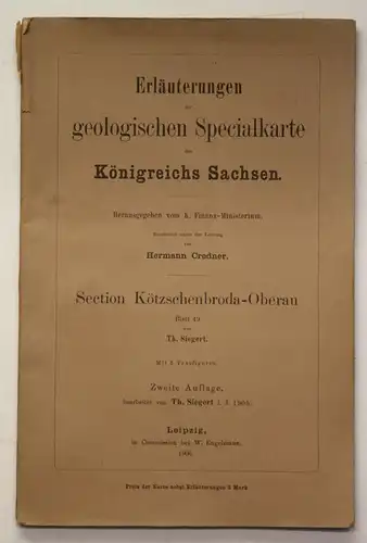 Erläuterungen geolog. Spezialkarte Sachsen Nr. 49 Blatt Kötzschenbroda 1906 sf