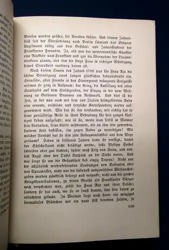 Köster Die Briefe der Frau Rath Goethe 2 Bde. HLdr. 1904 Poesie Lyrik js