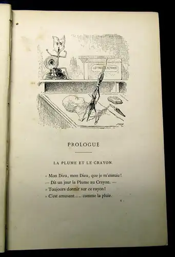 Stop Betes & Gens Fables & Contes um 1875 Goldschnitt Erzählungen js