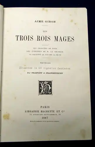 Giron Les Trois Rois Mages Nouvelles 66 Vignettes 1887 Erzählungen js