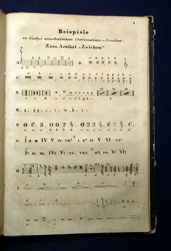 Zöllner Musikalisches Conversations Lexikon Encyklopädie 1835 Wissenschaft js