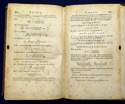 Garnier Notes Sur le Calcul Differentiel 1801 Integral/ Differentialrechnung js