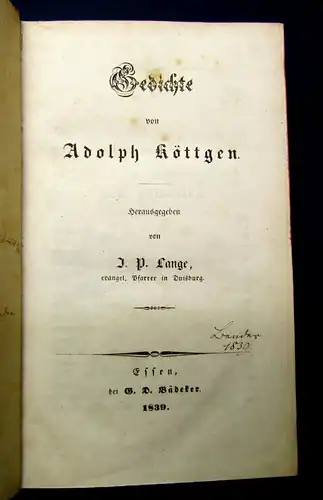 Wilhelm Müller Griechenlieder 1844 SELTEN Belletristik Klassiker Geschichte mb