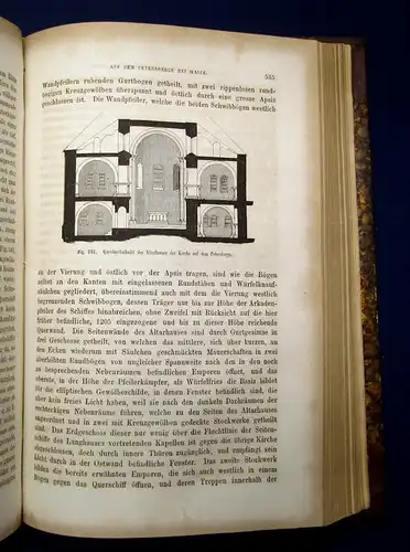 Otte Die Geschichte der romanischen Baukunst 1874 EA 4 Tafeln 309 Holzschn. mb