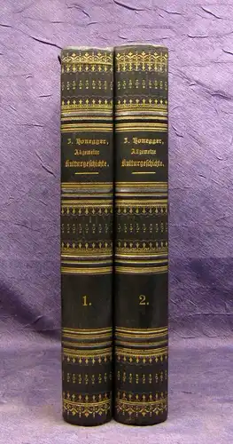 Honegger Allgemeine Kulturgeschichte 1882/86 2 Bände komplett Geschichte mb