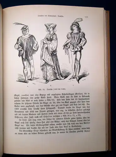 Quincke Handbuch der Kostümkunde 1908 459 Kostümfiguren Geschichte js