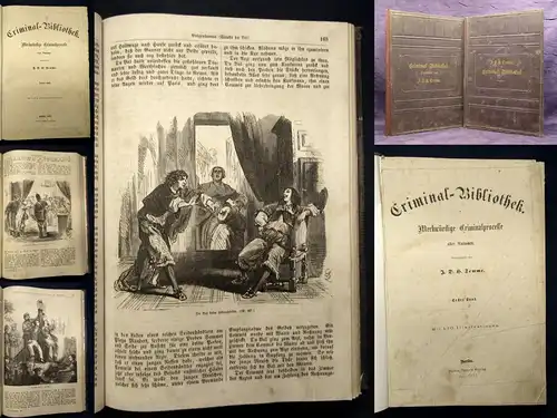 Temme Criminal-Bibliothek Merkwürdige Criminalprocesse 1871 2 Bde. sehr selten j