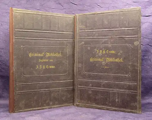 Temme Criminal-Bibliothek Merkwürdige Criminalprocesse 1871 2 Bde. sehr selten j