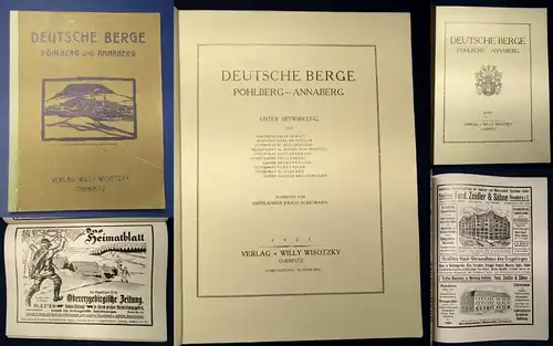 Deutsche Berge Pöhlberg und Annaberg Band 1, 1925 Bildband Georgraphie js