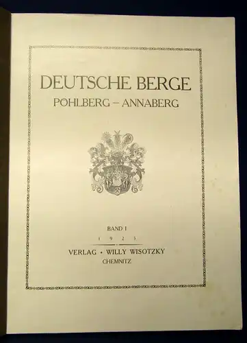 Deutsche Berge Pöhlberg und Annaberg Band 1, 1925 Bildband Georgraphie js